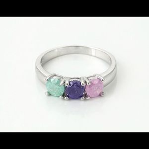 POWERFUL TRIO ICE STONE RING